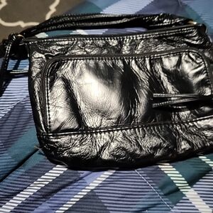 Bueno Black Leather Handbag
